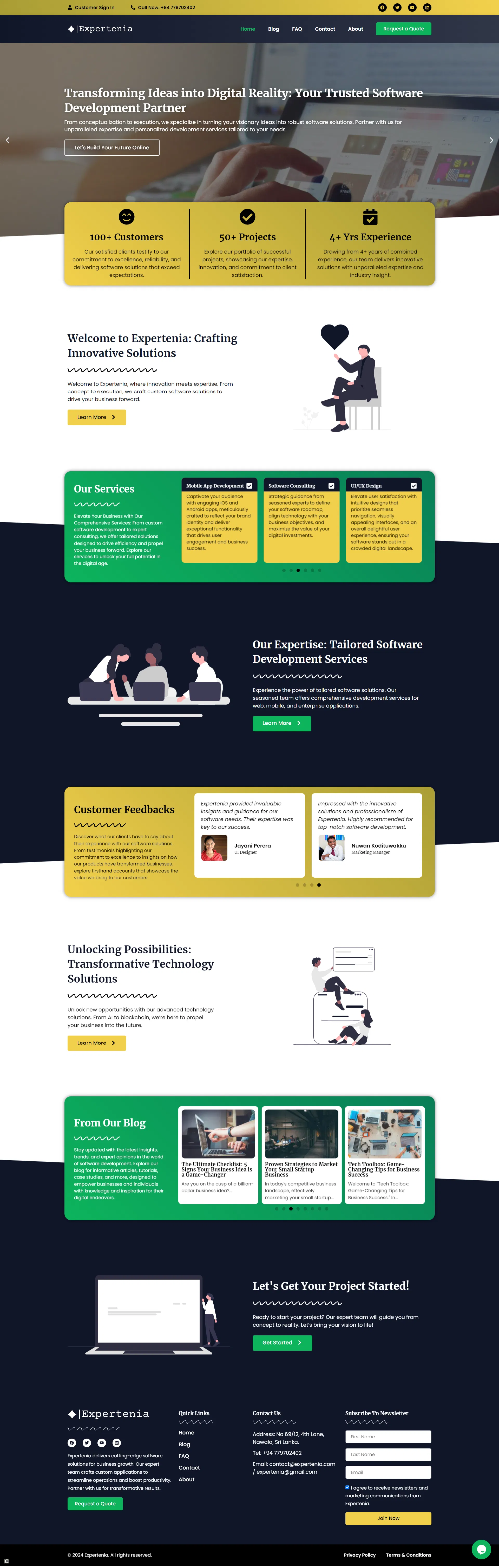 Expertenia: Digital Company Website