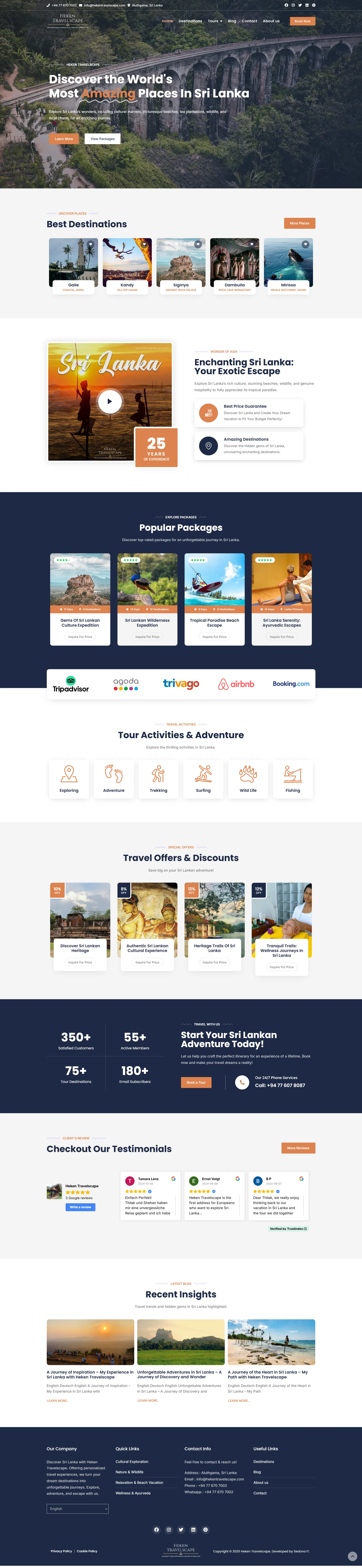 HekenTravelscape: Travel Agency Website