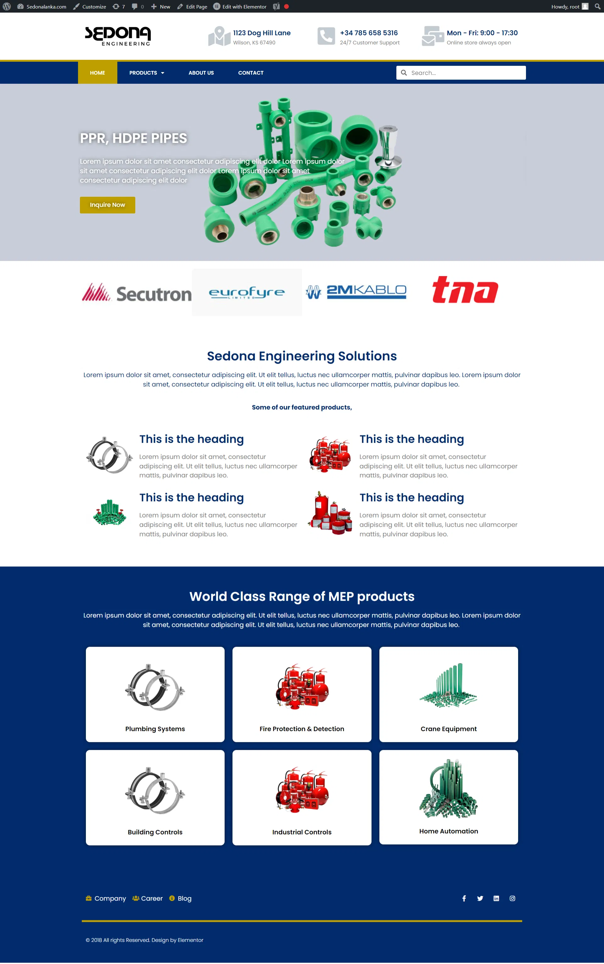 Sedona: Engineering Products Website