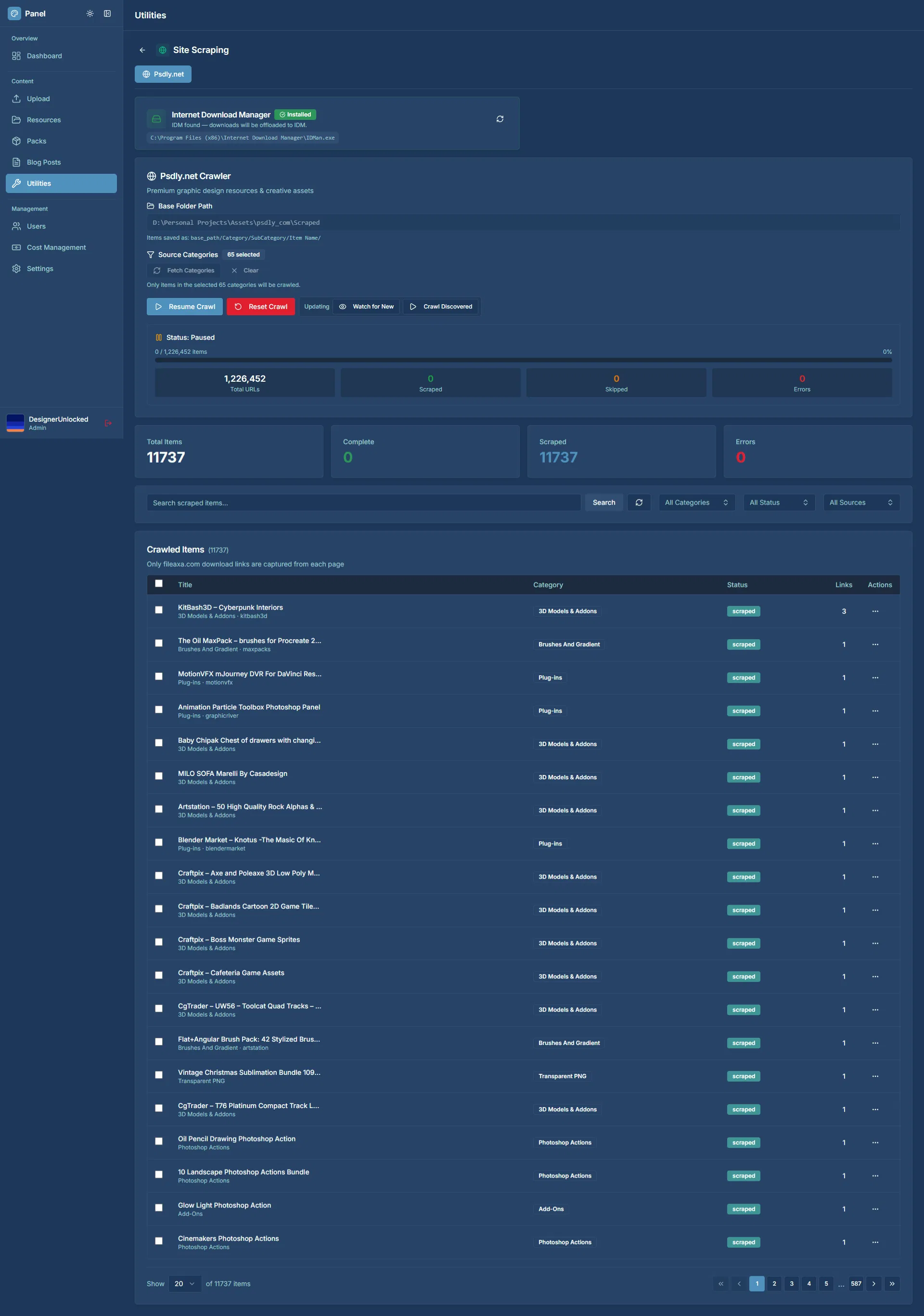 designer unlocked scraper tool