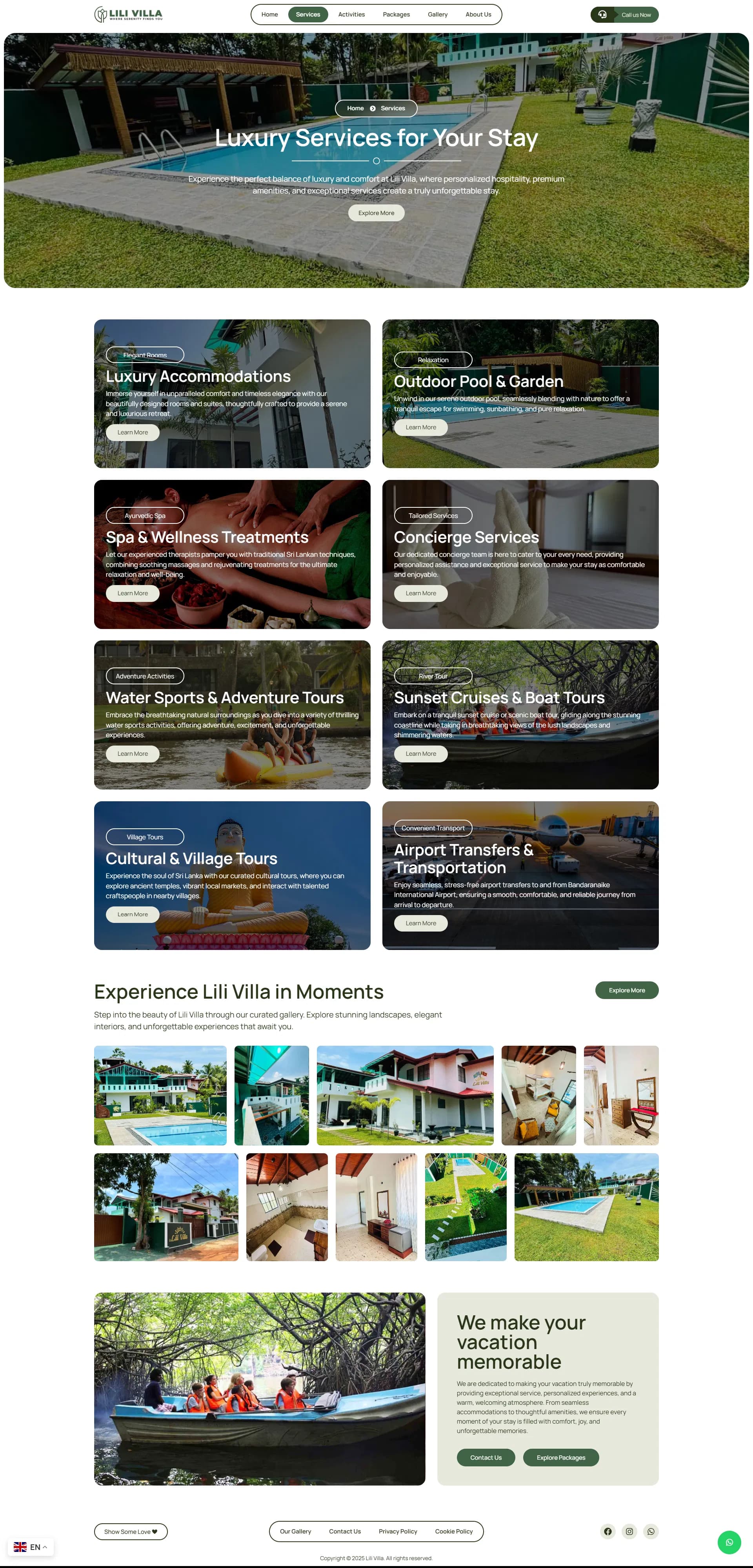lili villa services